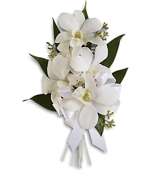 Dendrobian Orchid Corsage from Maplehurst Florist, local flower shop in Essex Junction
